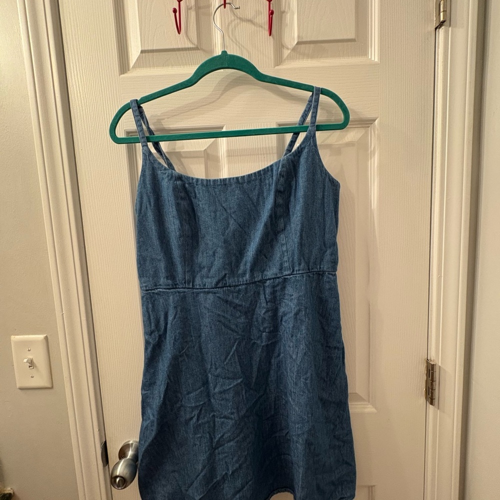 Blue Denim Sleeveless Dress